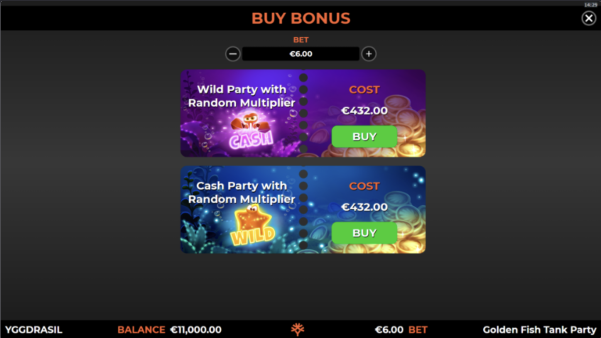 Golden Fish Tank Party